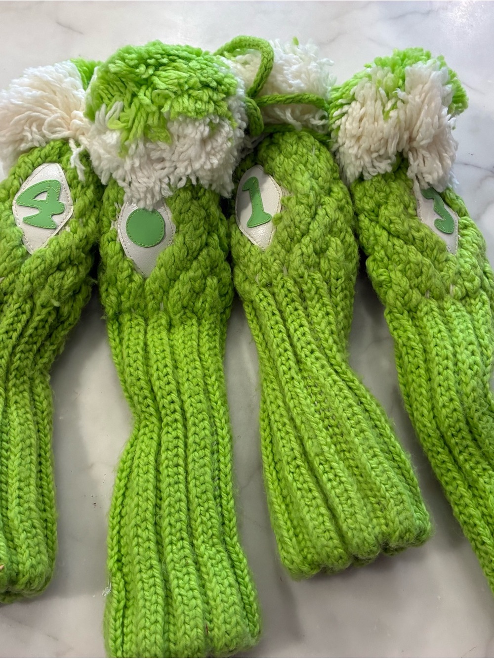 Lot Of 4 Knitted Golf Head Covers